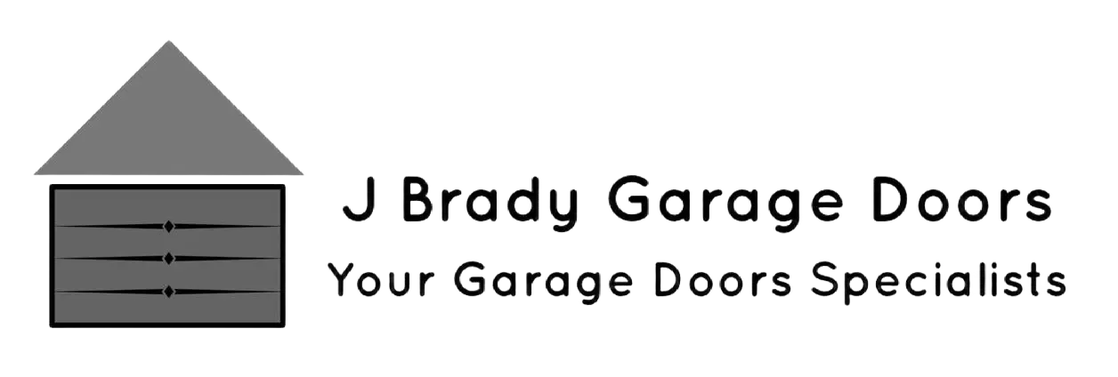 J Brady Garage Doors logo with black text