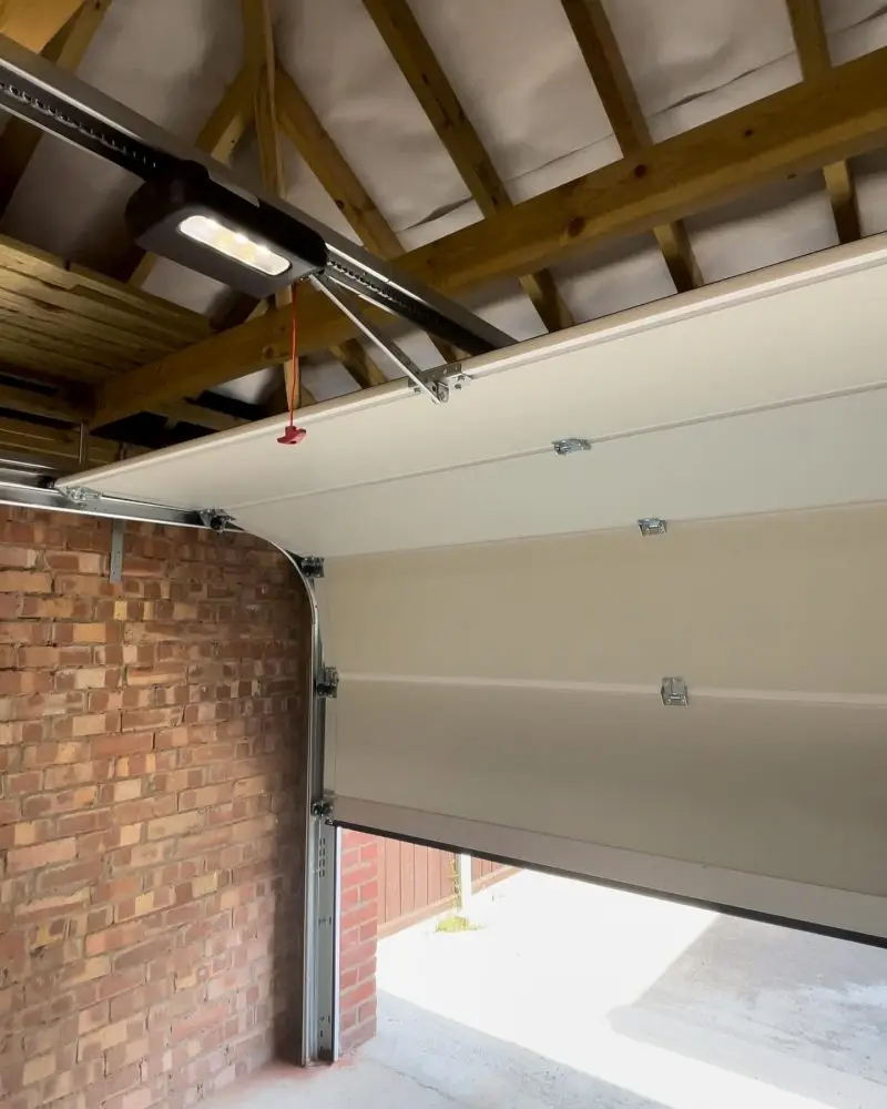 CarTeck Sectional Door In White Opening