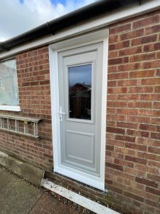 Agate Grey And White Side Garage Door
