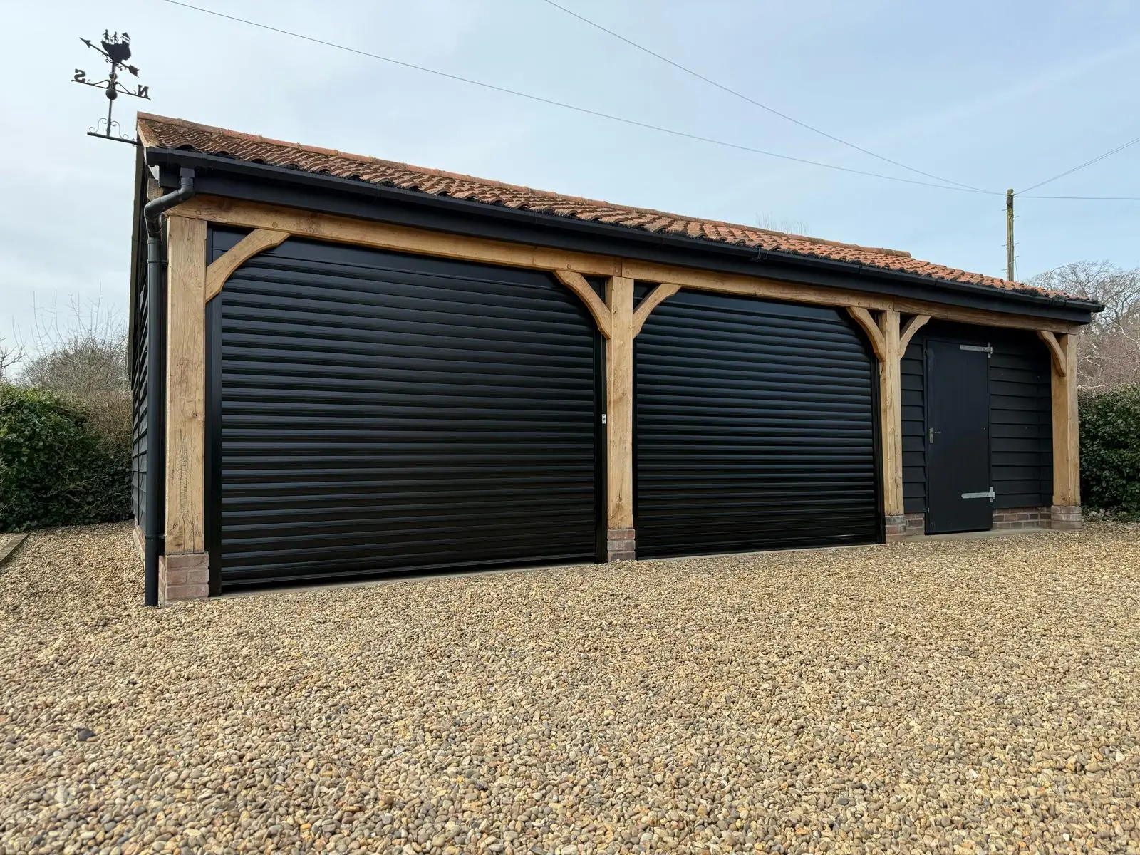 Black Roller Door Trio Near Dereham