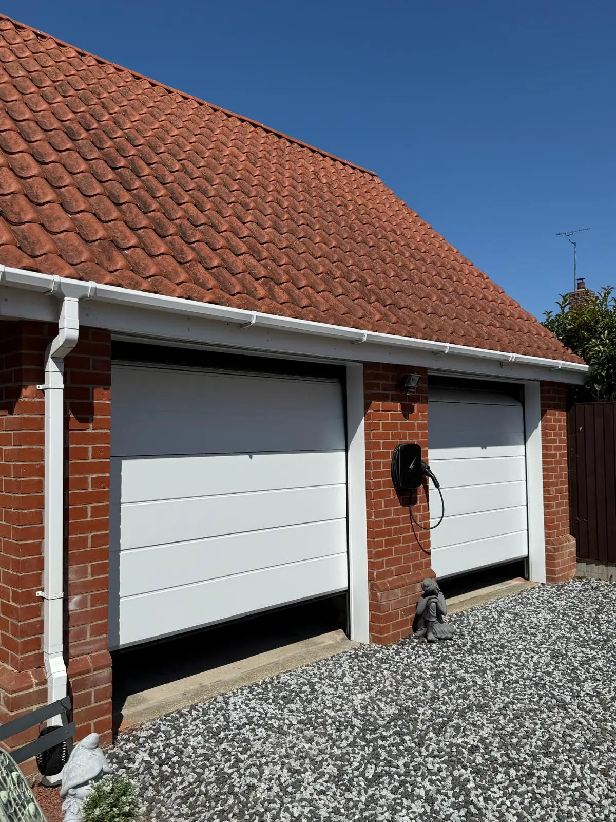 Pair Of White Carteck Sectional Doors In Dereham