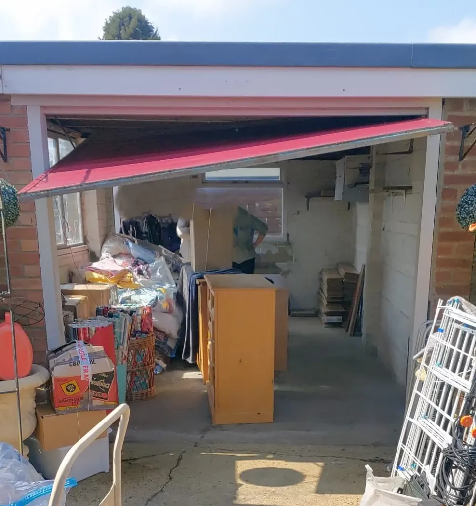 Damaged Canopy Door Needing Repair