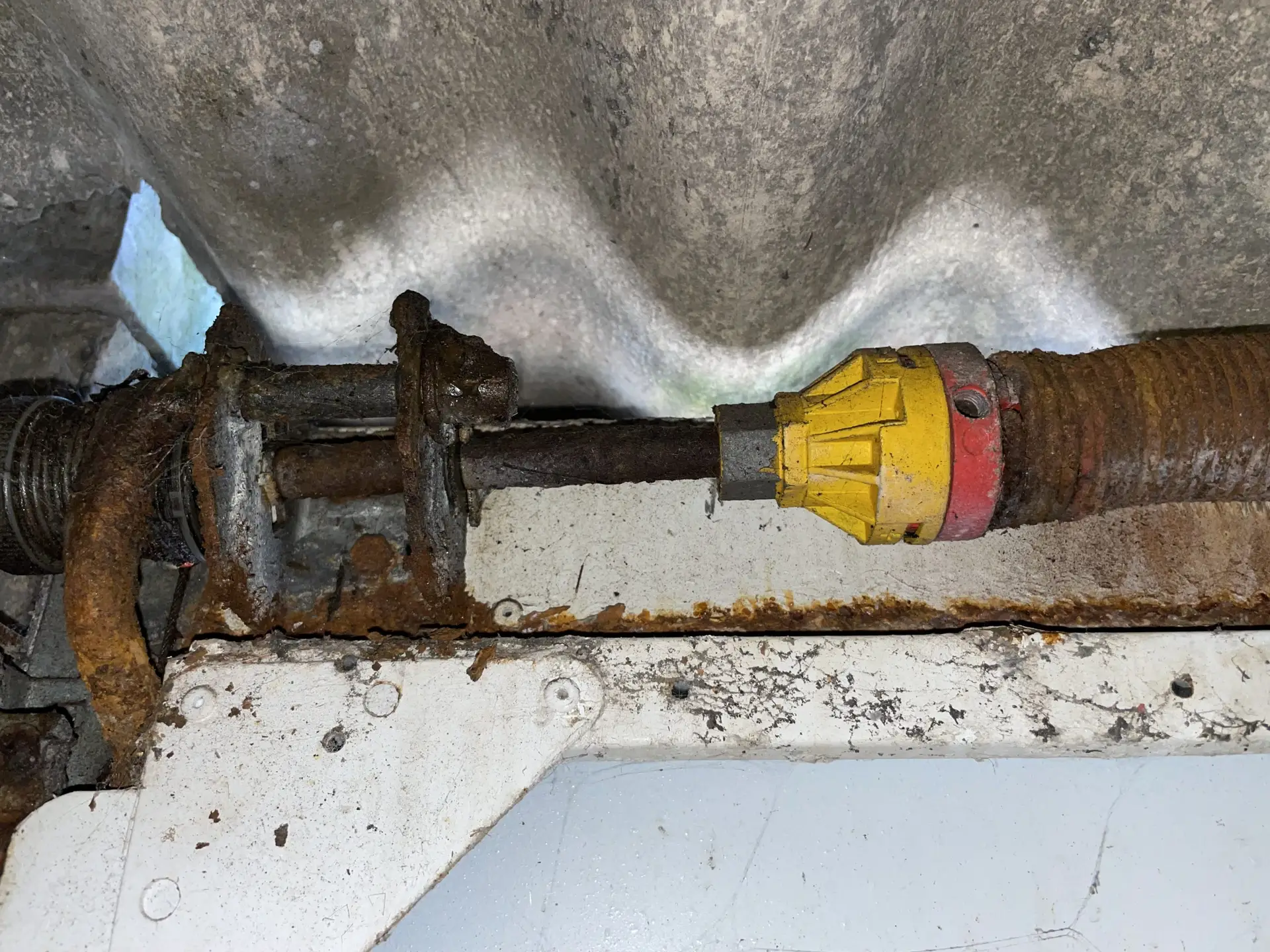 Rusty Spring On A Canopy Door Emergency Garage Door Repairs Norwich